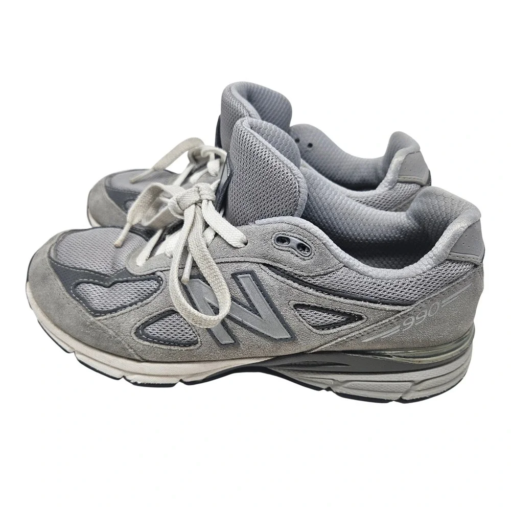 New Balance 990v4 Grey Suede Mesh Running Shoes GC990GR4 Women 8.5 - Mens Size 7
